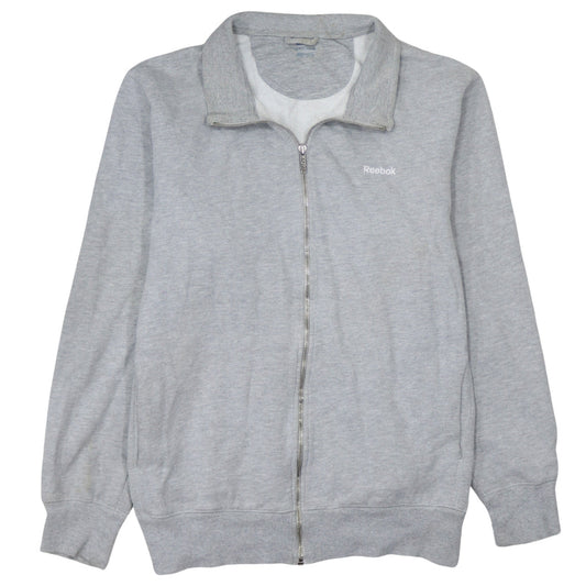 Reebok Men's Grey XL Full Zip Fleece Track Jacket