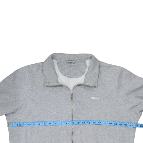 Reebok Men's Grey XL Full Zip Fleece Track Jacket