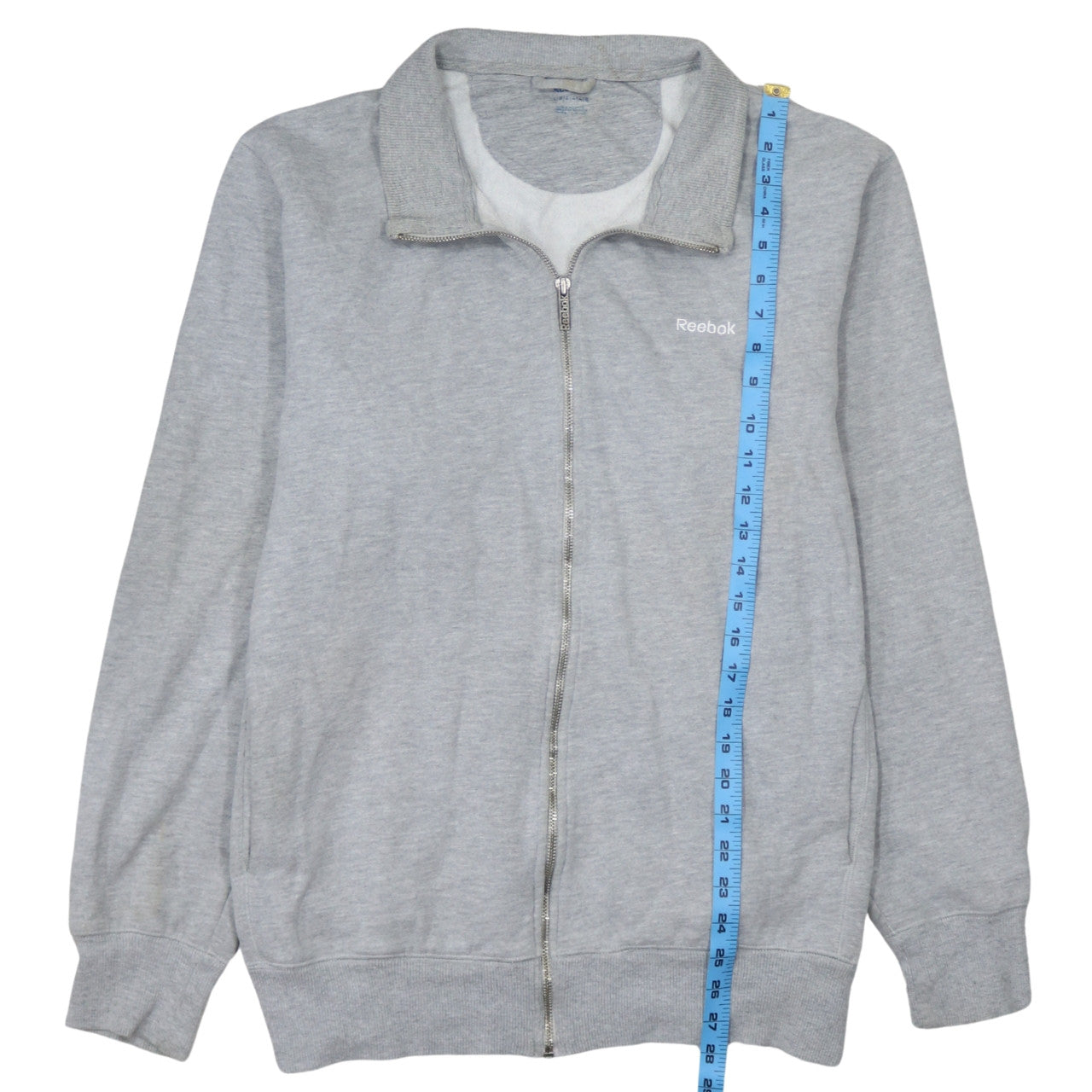 Reebok Men's Grey XL Full Zip Fleece Track Jacket