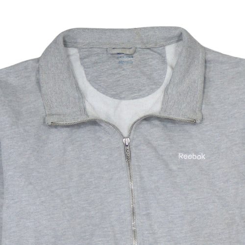 Reebok Men's Grey XL Full Zip Fleece Track Jacket