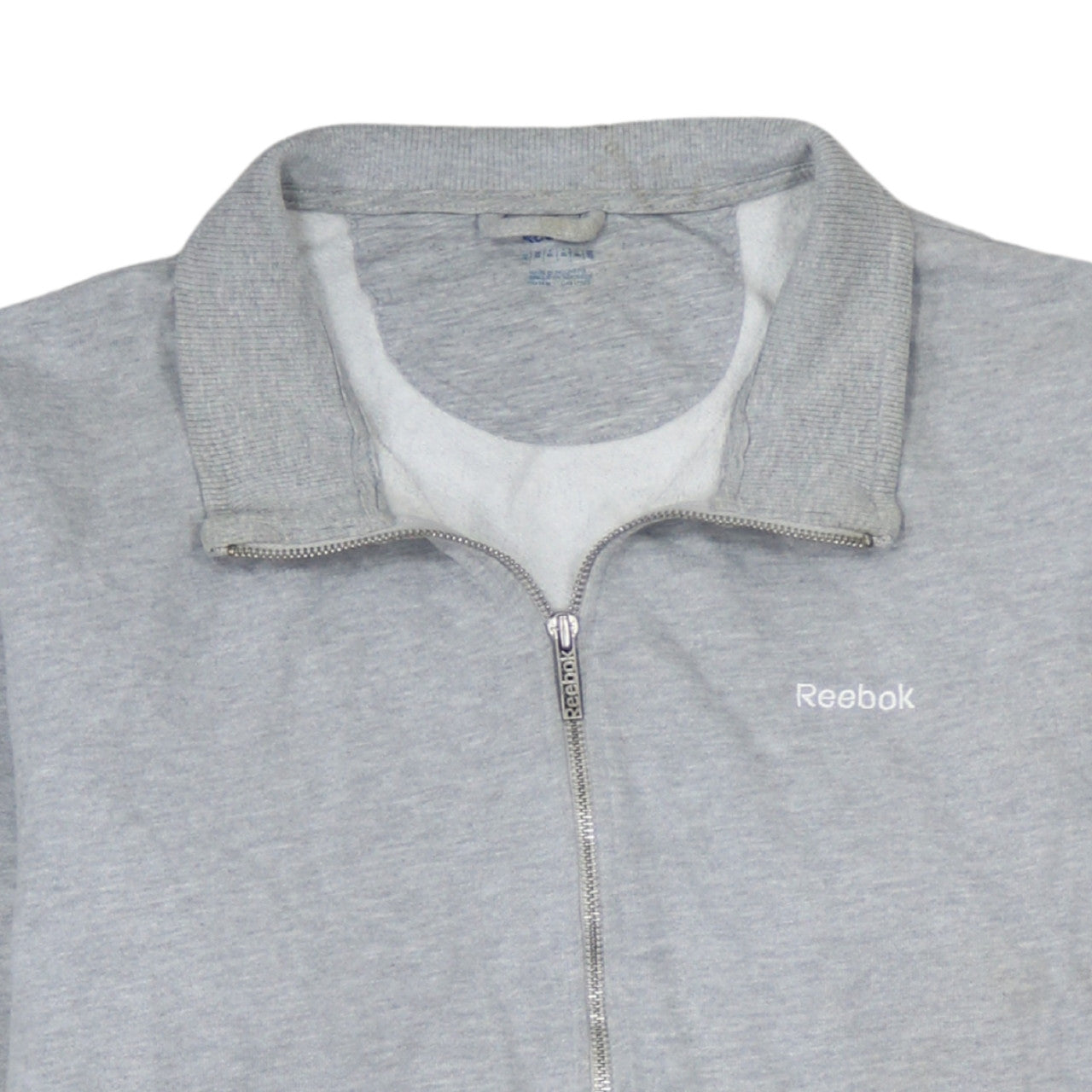 Reebok Men's Grey XL Full Zip Fleece Track Jacket