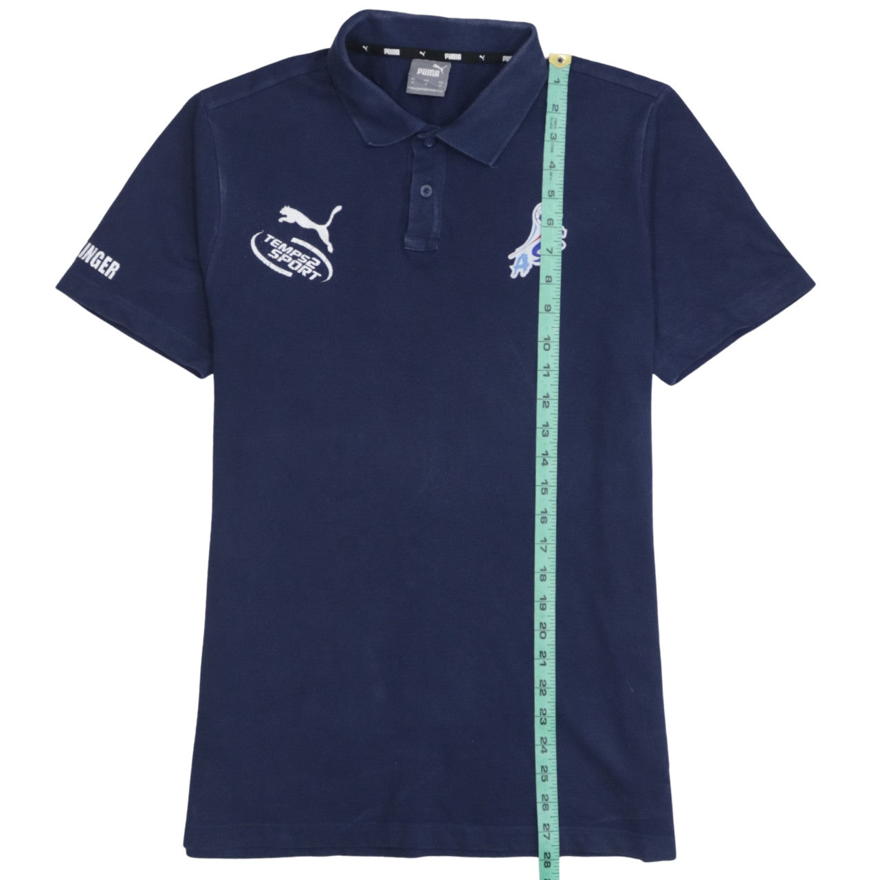 Puma Men's Blue Regular Fit Short Sleeve Polo Shirt M