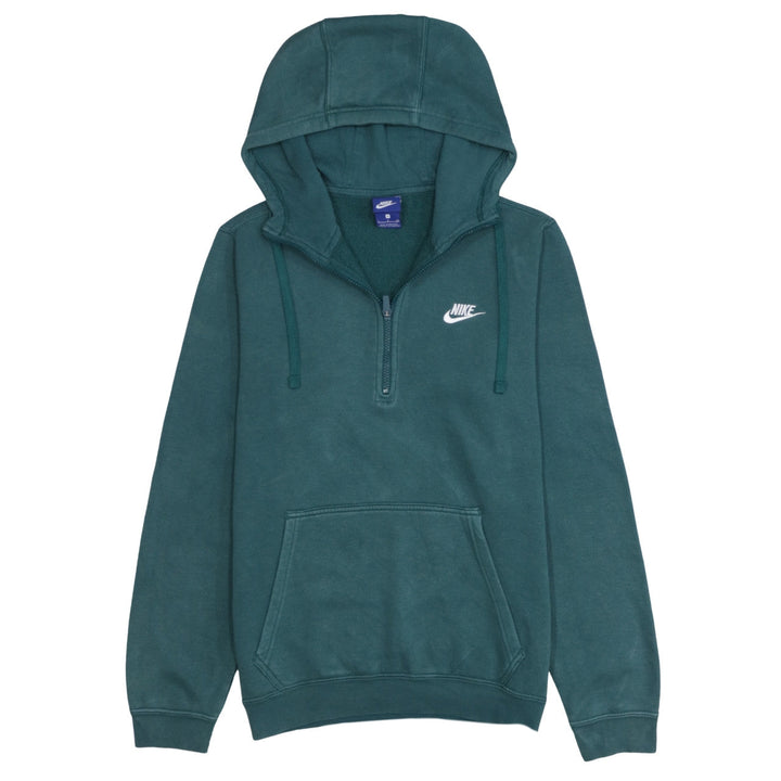 Nike Men's Green 1/4 Zip Pullover Hoodie Small Regular Fit
