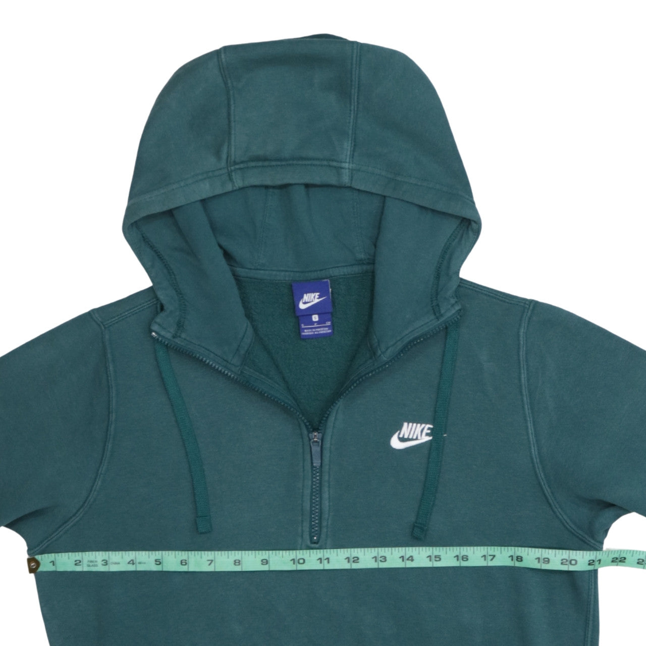 Nike Men's Green 1/4 Zip Pullover Hoodie Small Regular Fit