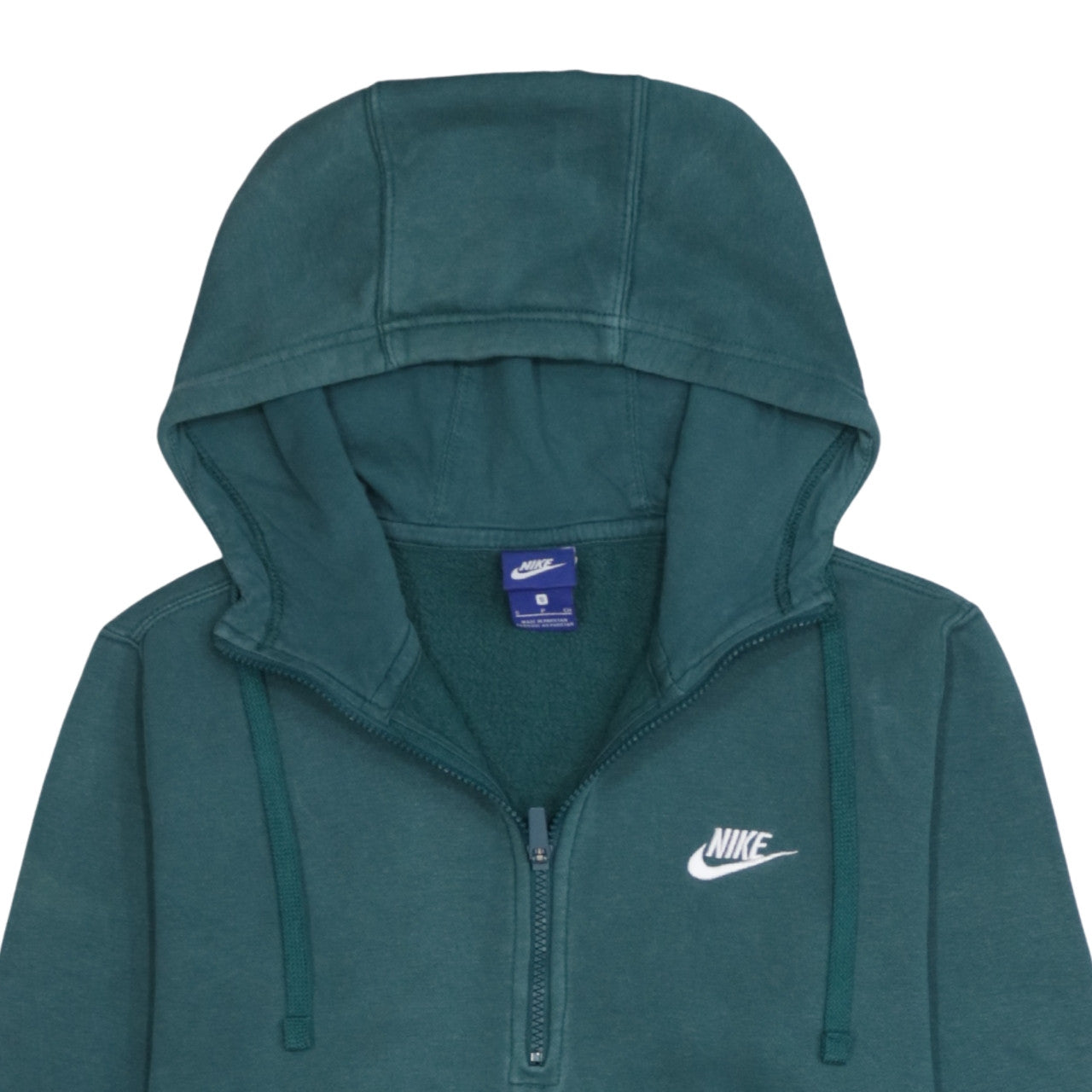 Nike Men's Green 1/4 Zip Pullover Hoodie Small Regular Fit