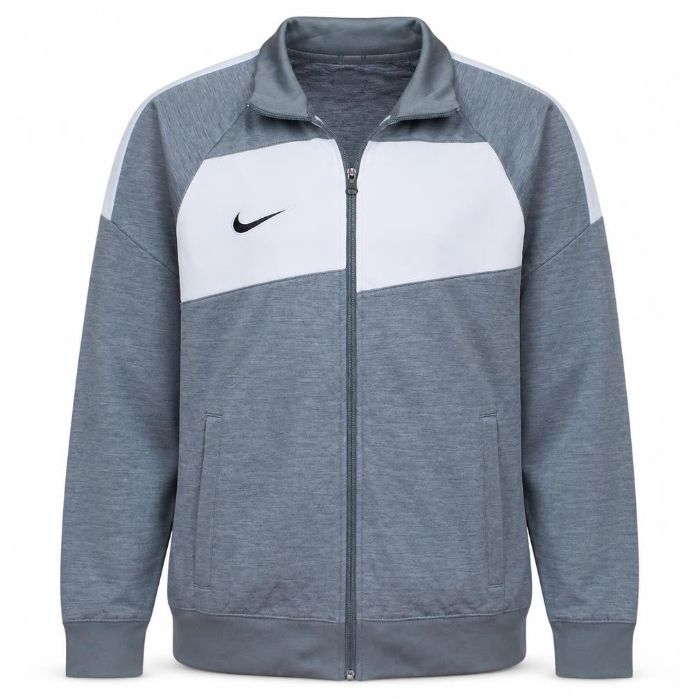 Nike Mens Grey Dri-Fit Track Jacket Size L Full Zip Athletic Outerwear