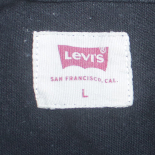Levi's Men's Black Crew Neck Cotton Short Sleeve T-Shirt Size L