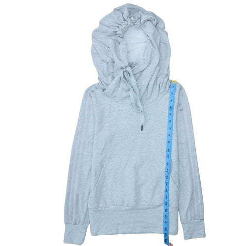 Adidas Women’s Light Grey Hooded Pullover Hoodie Size S