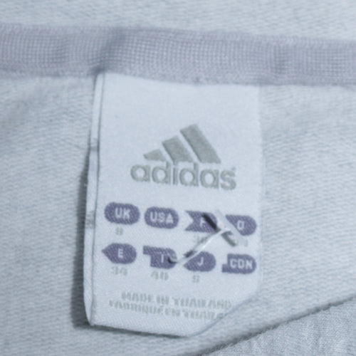 Adidas Women’s Light Grey Hooded Pullover Hoodie Size S