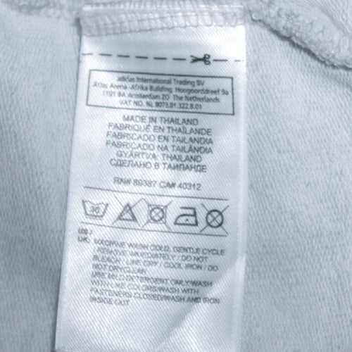 Adidas Women’s Light Grey Hooded Pullover Hoodie Size S