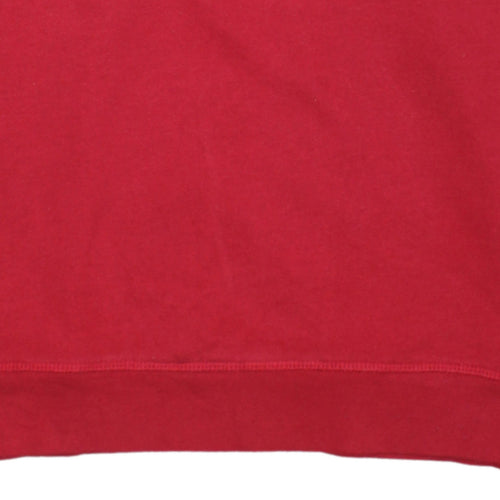 Levi's Womens Red Crew Neck Logo Pullover Sweatshirt M