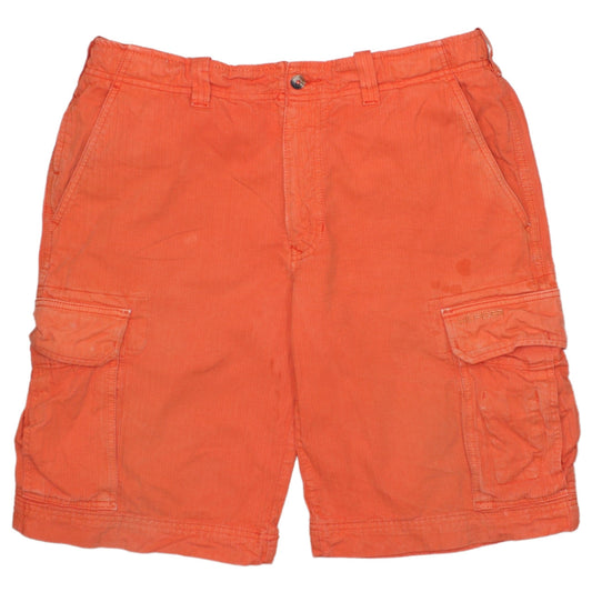 Tommy Hilfiger Men's Orange Cargo Shorts Size 34 Regular Cotton