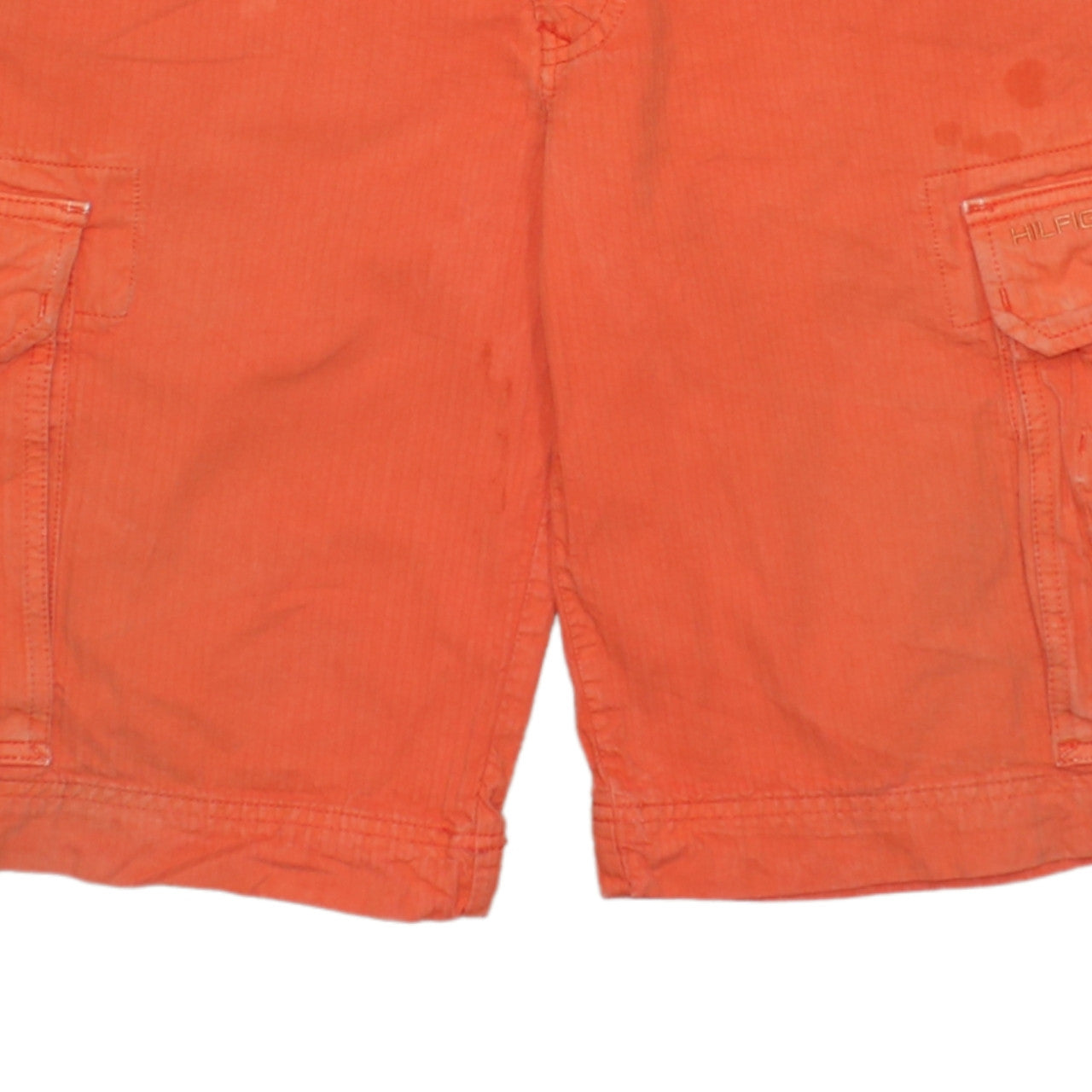 Tommy Hilfiger Men's Orange Cargo Shorts Size 34 Regular Cotton