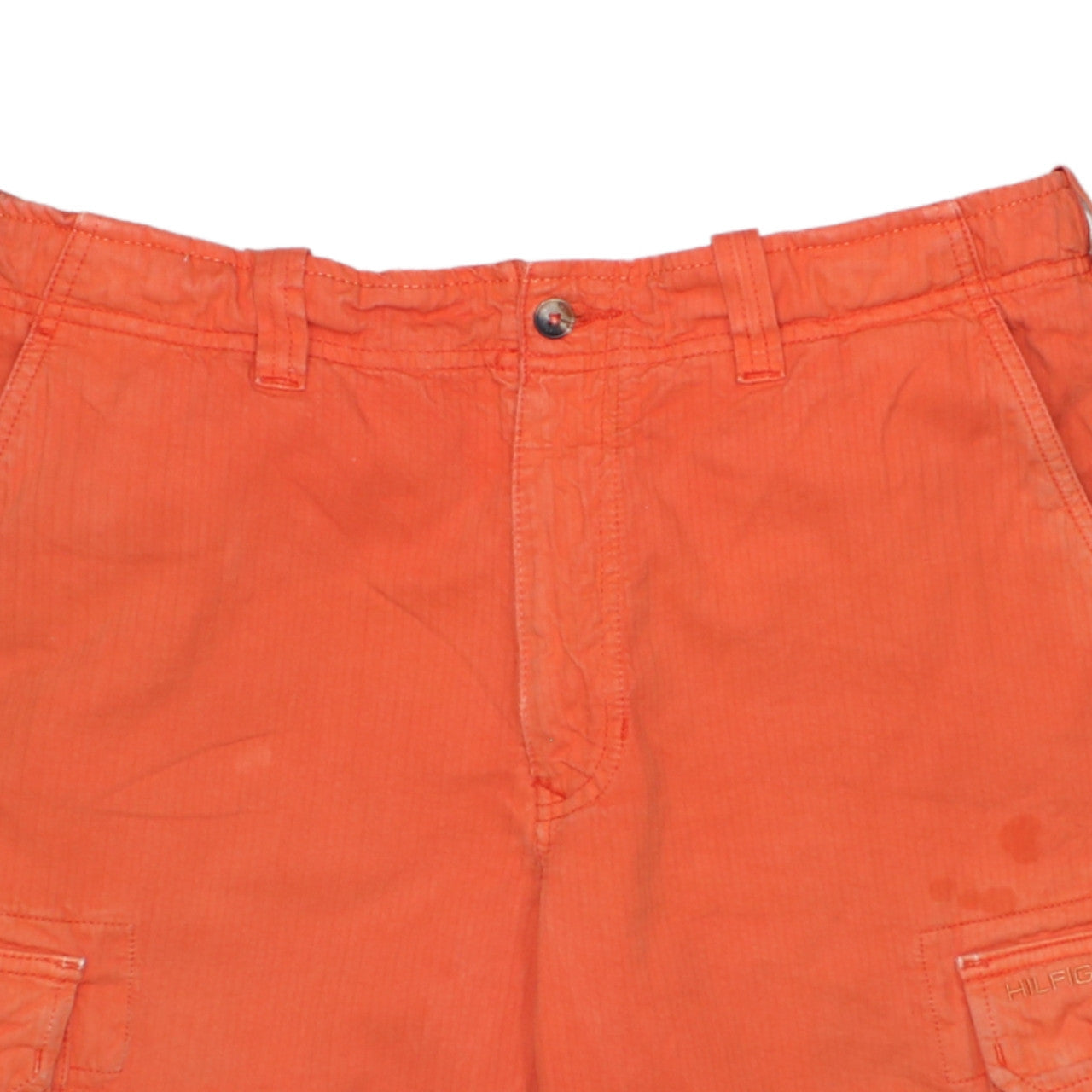 Tommy Hilfiger Men's Orange Cargo Shorts Size 34 Regular Cotton