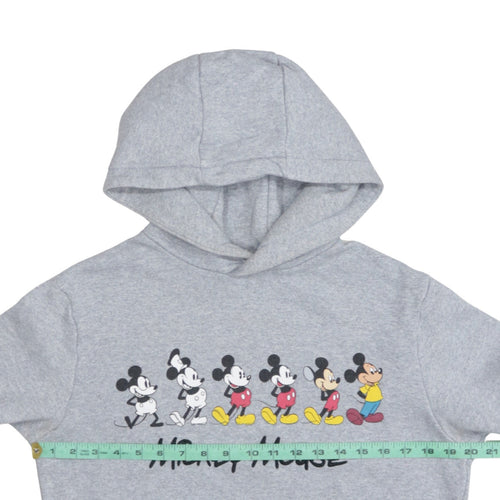Disney Pull & Bear Women Grey Mickey Mouse Pullover Hoodie Size S