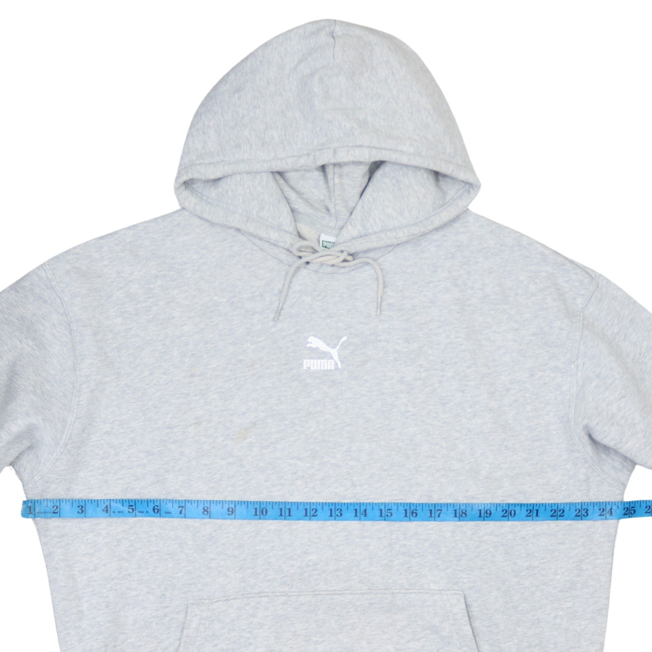 Puma Men's Grey Pullover Hoodie Size M Regular Fit Sportswear