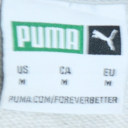 Puma Men's Grey Pullover Hoodie Size M Regular Fit Sportswear