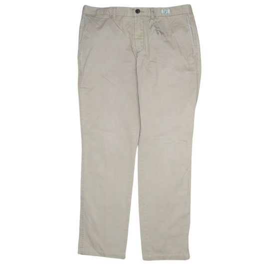 Tommy Hilfiger Men's Beige Chino Trousers Size 36x34 Regular Fit