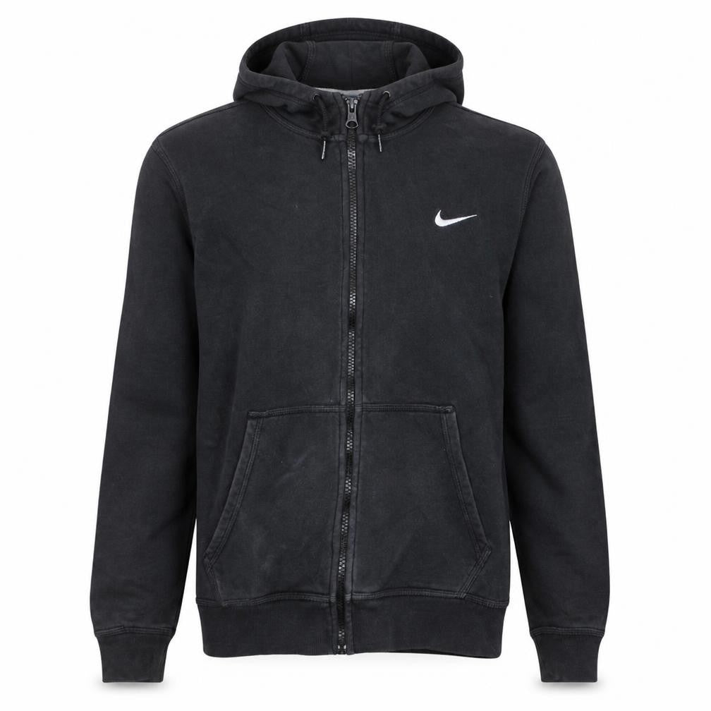 Nike Men's Black Full Zip Hoodie Size M Sports Fleece Sweatshirt