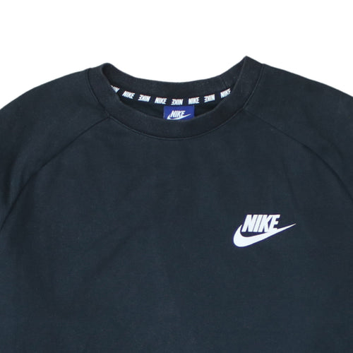 Nike Men's Black M Crew Neck Pullover Sweatshirt with Logo