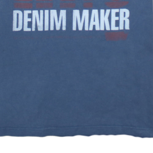 Levi's Boys Blue Graphic Logo T-Shirt Size 16 Years Cotton Crew Neck