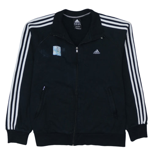 Adidas Men's Black Large Track Jacket Essentials Full Zip Athletic