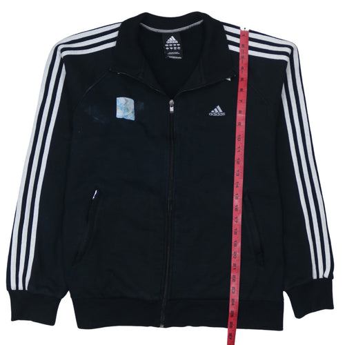 Adidas Men's Black Large Track Jacket Essentials Full Zip Athletic