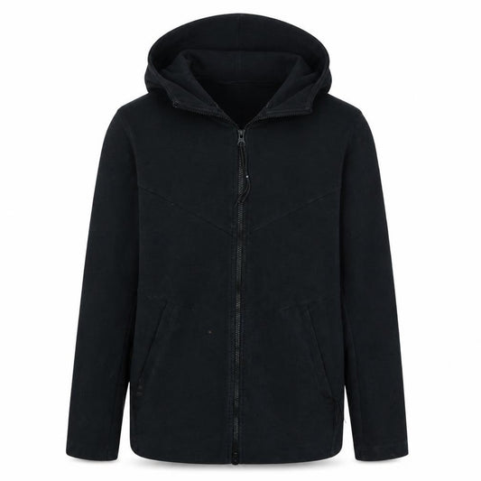 Front view of Nike Men's Black Full Zip Hoodie XS - Lightweight Sportswear