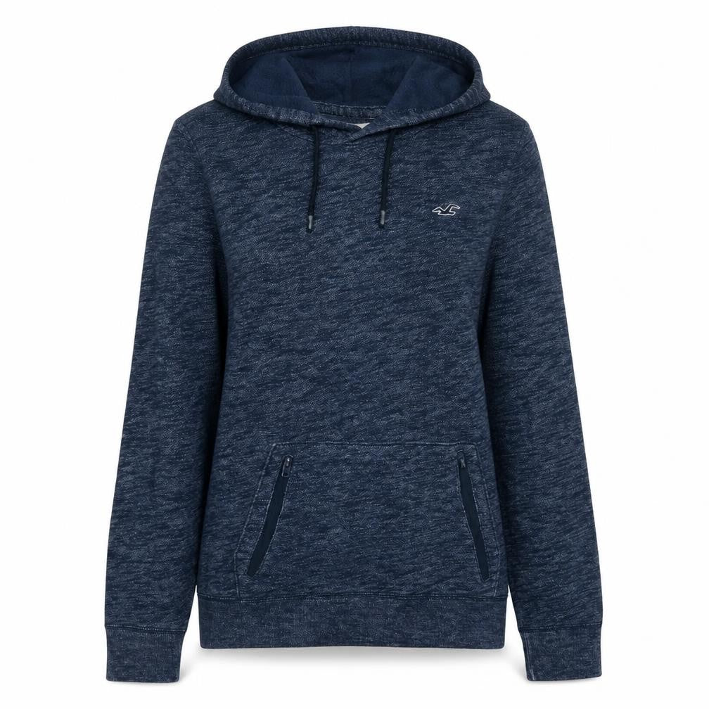 Front view of Hollister women’s blue pullover hoodie s - hooded sweatshirt