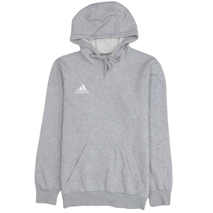 Adidas Men’s Grey Pullover Hoodie Size S Regular Fit Fleece