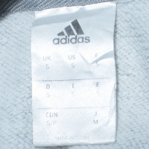 Adidas Men’s Grey Pullover Hoodie Size S Regular Fit Fleece