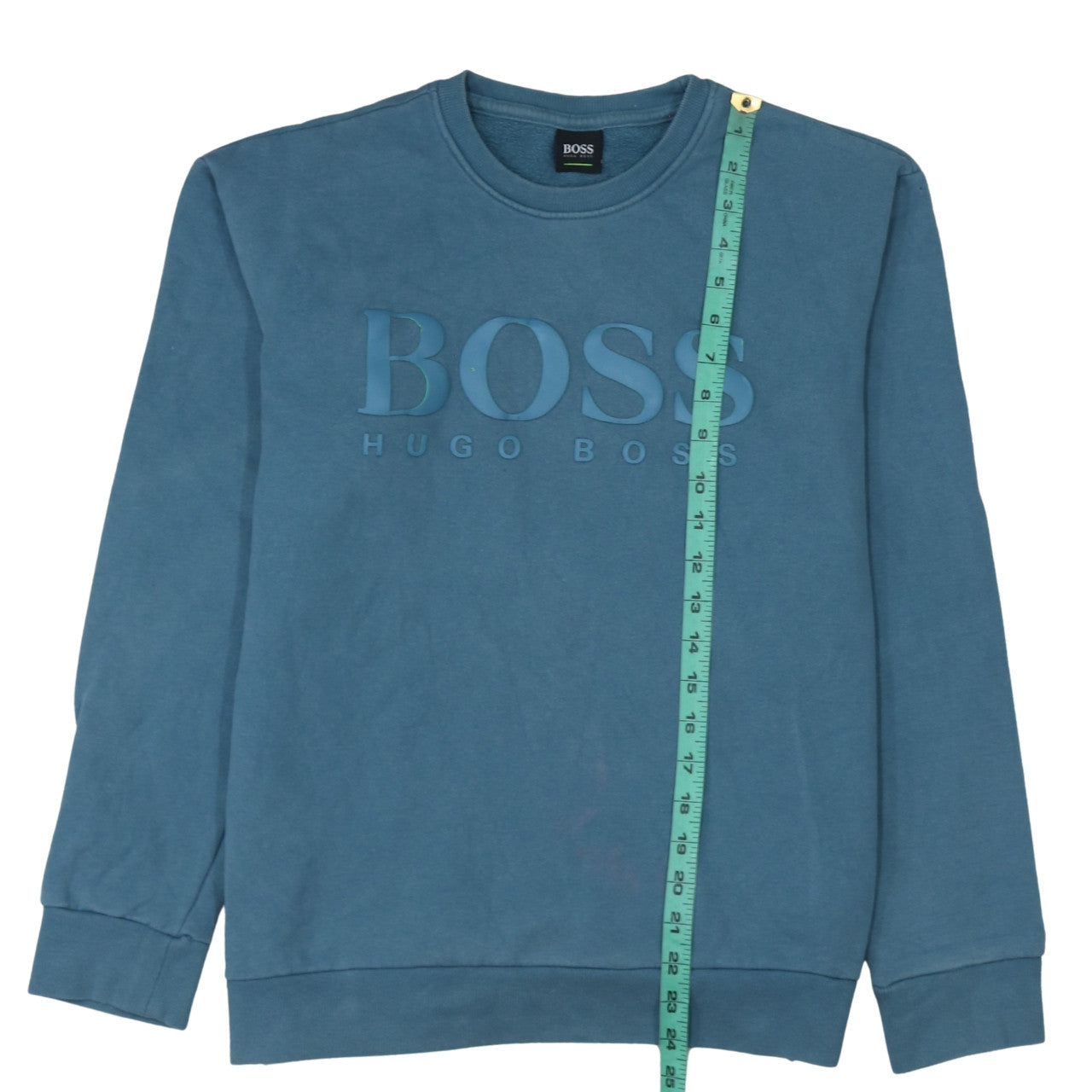 Hugo Boss Men's Blue Logo Crew Neck Pullover Sweatshirt Size L