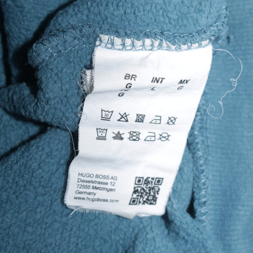 Hugo Boss Men's Blue Logo Crew Neck Pullover Sweatshirt Size L