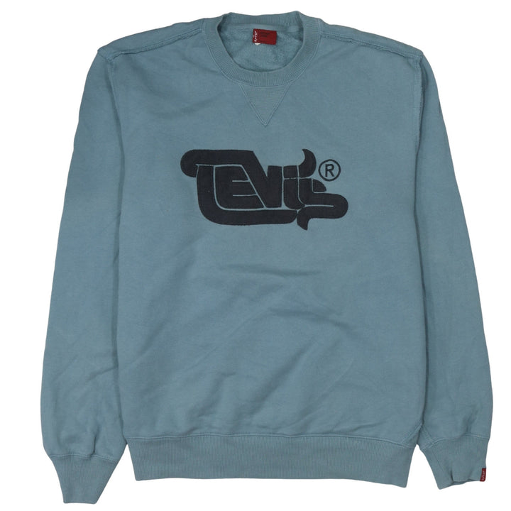 Levi's Men's Blue Crew Neck Pullover Sweatshirt Large