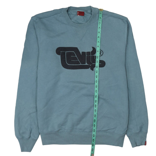 Levi's Men's Blue Crew Neck Pullover Sweatshirt Large