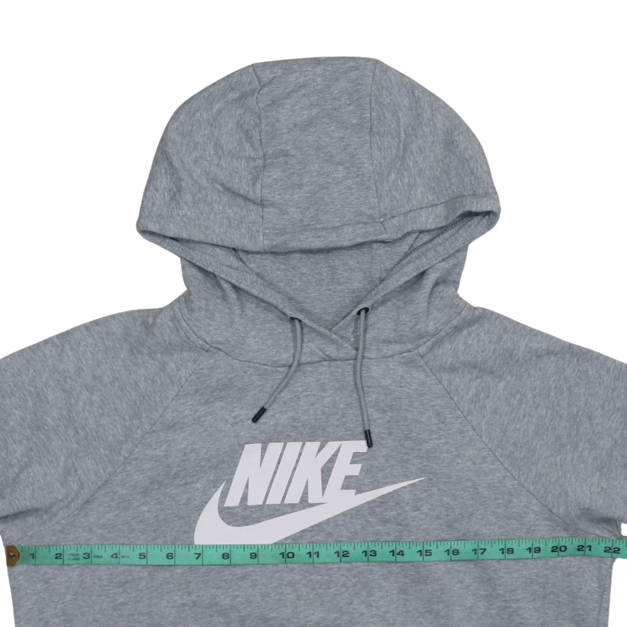 Nike Women’s Grey Pullover Hoodie Medium Cotton Blend Logo Sweatshirt