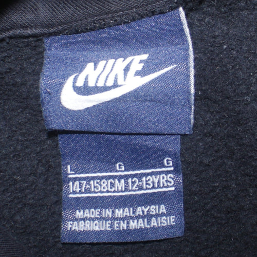 Nike Boys Black Pullover Hoodie 12-13 Years Fleece Lined Sweatshirt