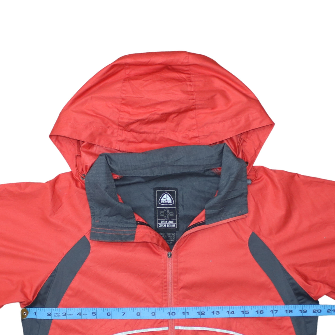 Nike ACG Boys Red Windbreaker Jacket Hooded Waterproof 12 Years