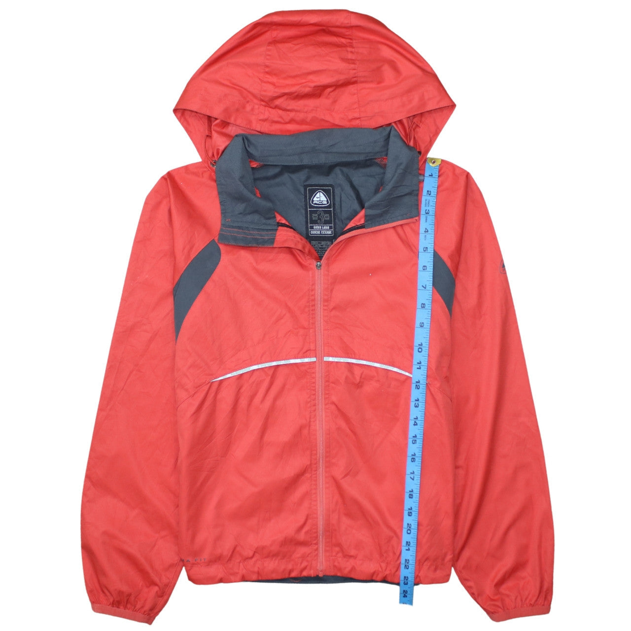 Nike ACG Boys Red Windbreaker Jacket Hooded Waterproof 12 Years