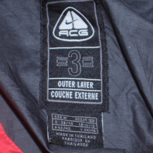 Nike ACG Boys Red Windbreaker Jacket Hooded Waterproof 12 Years