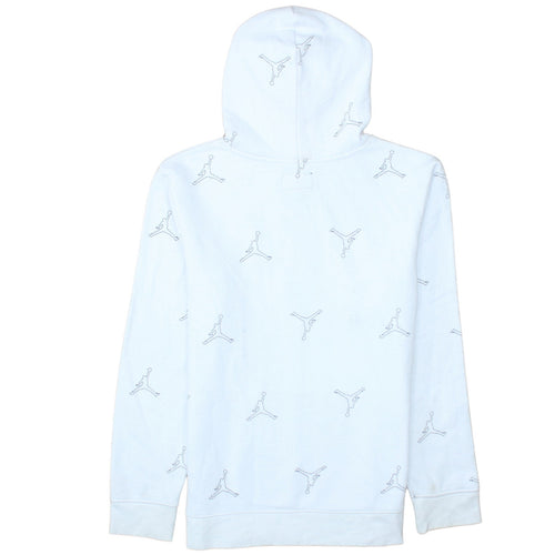 Jordan Boys White Pullover Hoodie 15-16 Years Graphic Print Logo Sweatshirt