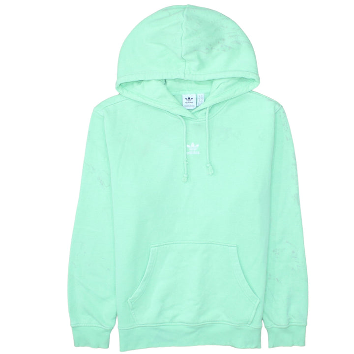 Adidas Womens Mint Green Hoodie Size 10 Cotton Pullover Hooded Sweatshirt
