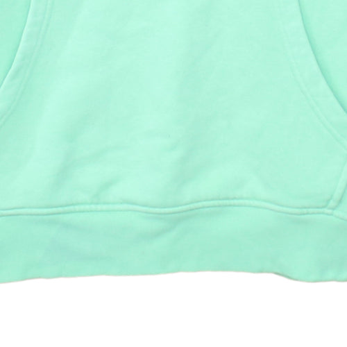 Adidas Womens Mint Green Hoodie Size 10 Cotton Pullover Hooded Sweatshirt
