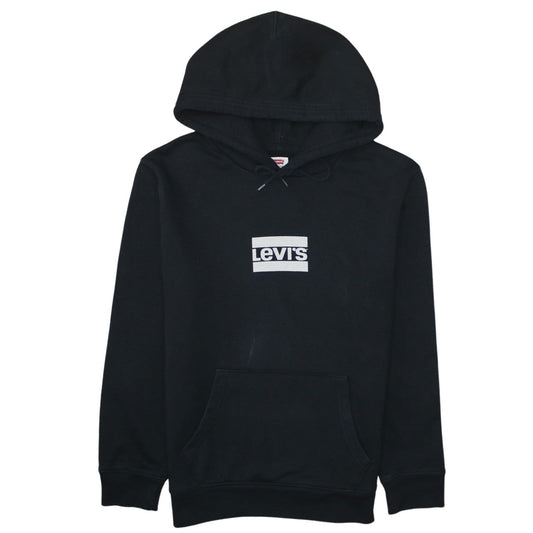 Levi's Women's Black Pullover Hoodie Small Logo Graphic Cotton Blend