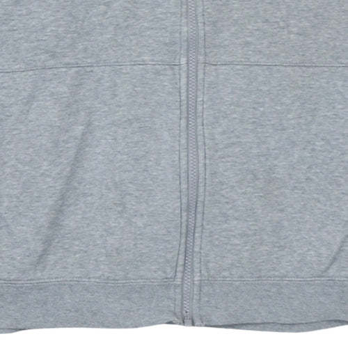 Nike Men's Grey Track Jacket Size L Full Zip Cotton Blend