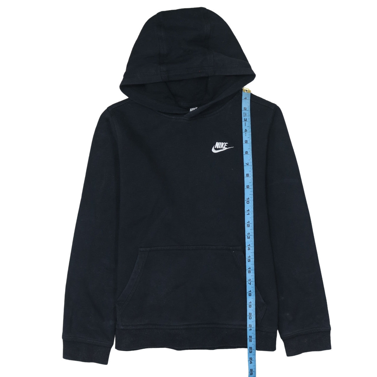 Nike Boys Black XL Pullover Hoodie Fleece Sweatshirt with Logo