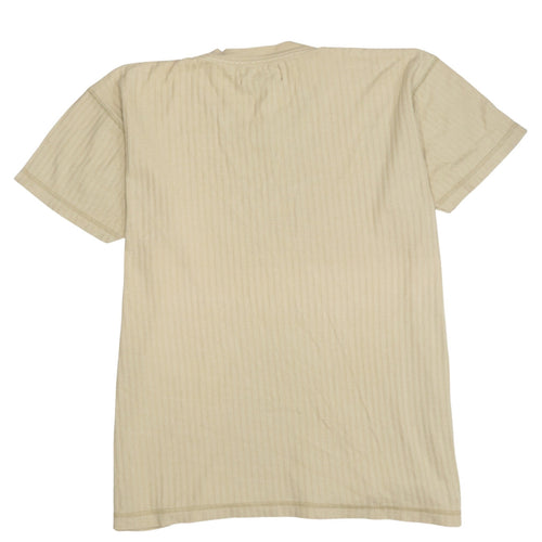 Marlboro Classics Men's Beige V-Neck Cotton Jersey T-Shirt Size L
