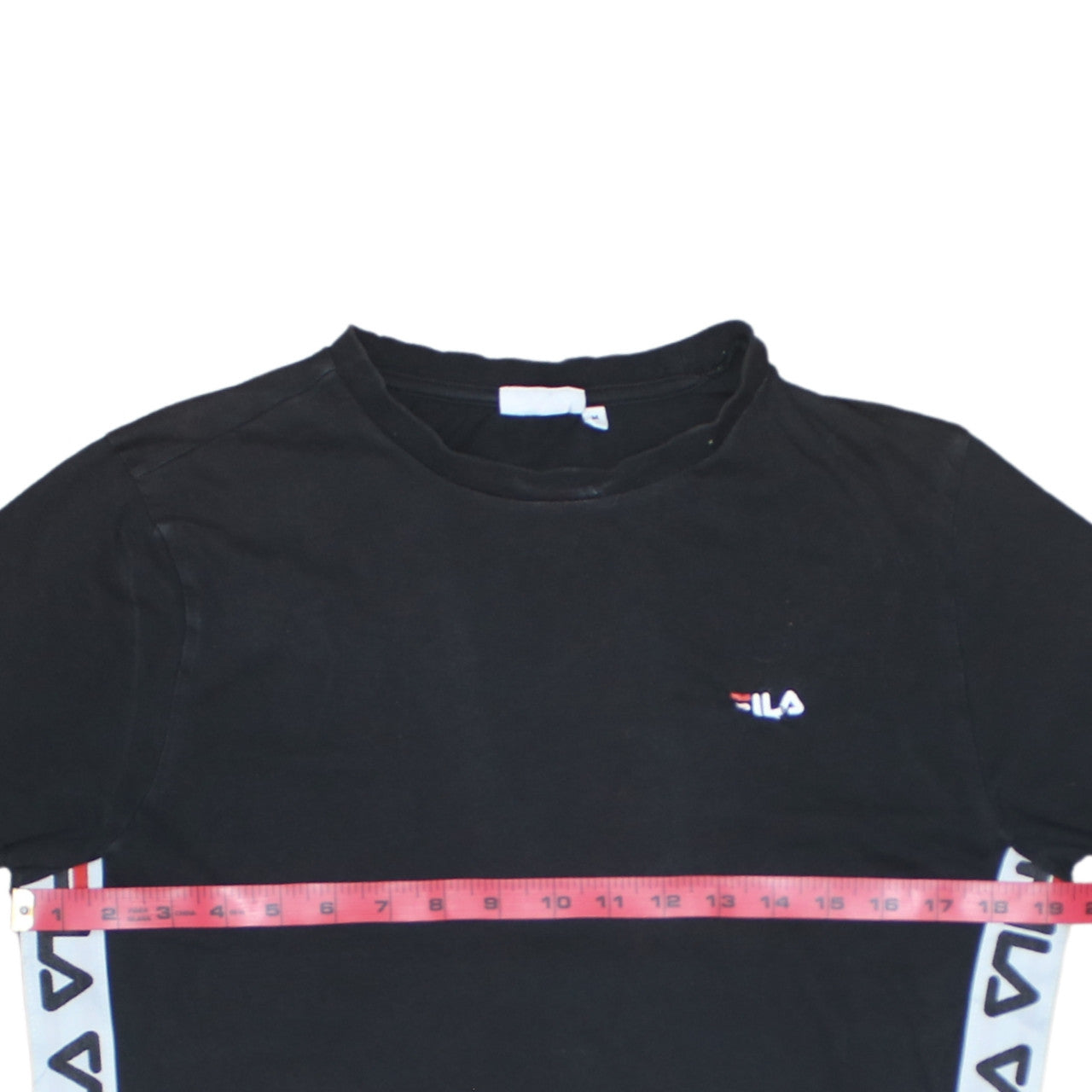 FILA Men's Black Crew Neck Short Sleeve Cotton T-Shirt M