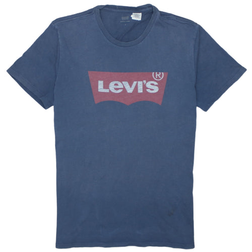 Levi's Men's Blue Graphic Logo Crew Neck T-Shirt Size M