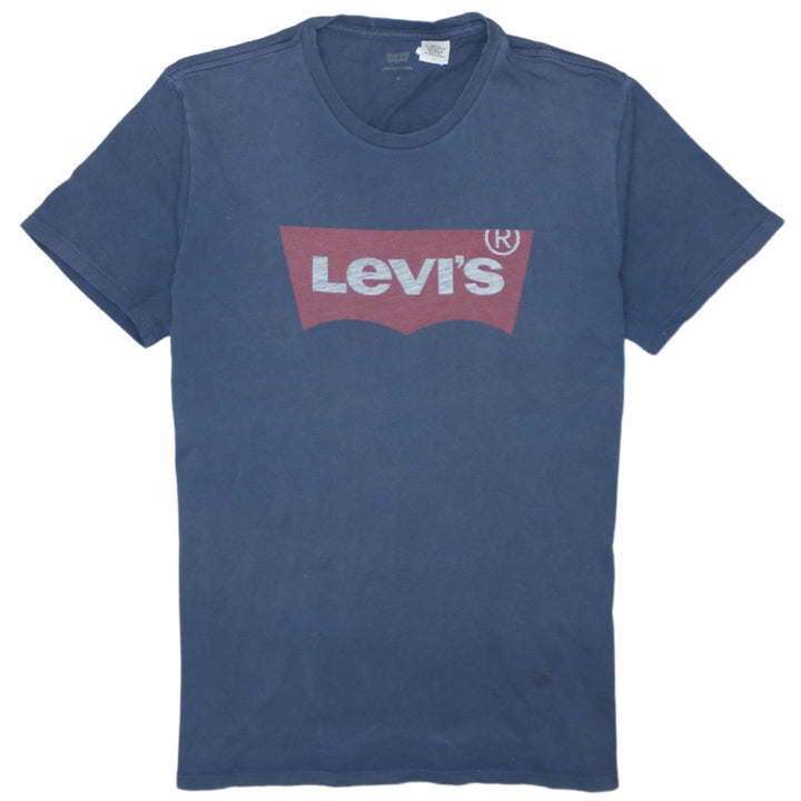 Levi's Men's Blue Graphic Logo Crew Neck T-Shirt Size M